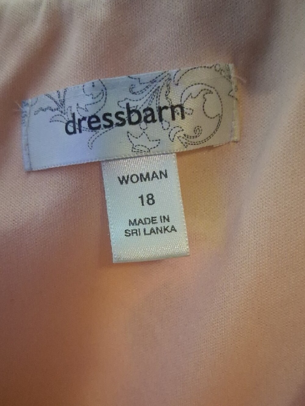 dressbarn Peach Floral Midi Dress with Straps - Picture 2 of 3